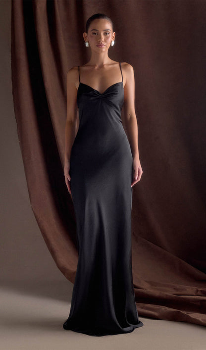 Sweetheart Satin Maxi Dress