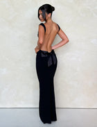 Spaghetti Strap Backless Bodycon with Bow Detail Dress