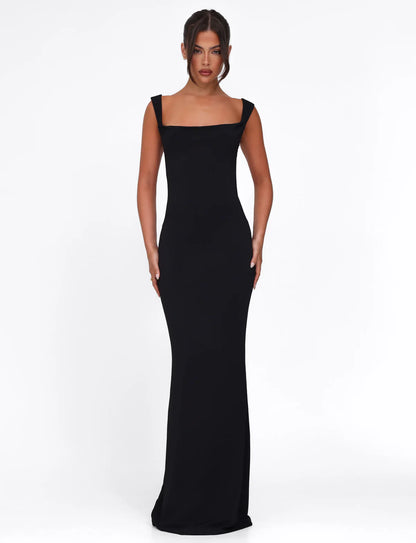 Spaghetti Strap Backless Bodycon with Bow Detail Dress