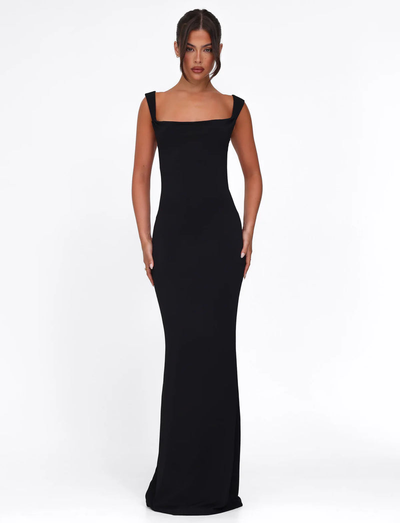 Spaghetti Strap Backless Bodycon with Bow Detail Dress