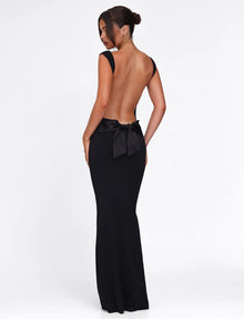 Spaghetti Strap Backless Bodycon with Bow Detail Dress