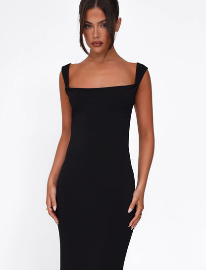 Spaghetti Strap Backless Bodycon with Bow Detail Dress