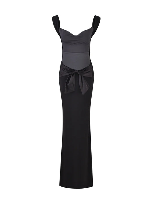Spaghetti Strap Backless Bodycon with Bow Detail Dress