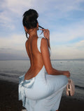 Spaghetti Strap Backless Bodycon with Bow Detail Dress
