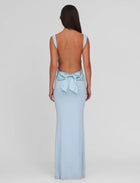 Spaghetti Strap Backless Bodycon with Bow Detail Dress