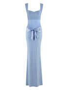 Spaghetti Strap Backless Bodycon with Bow Detail Dress