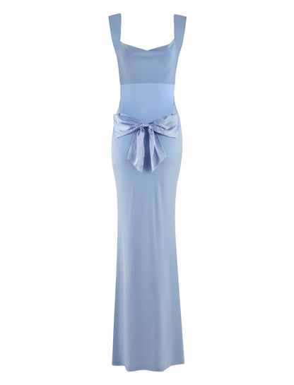 Spaghetti Strap Backless Bodycon with Bow Detail Dress