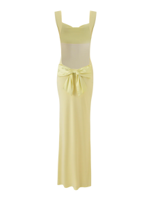 Spaghetti Strap Backless Bodycon with Bow Detail Dress