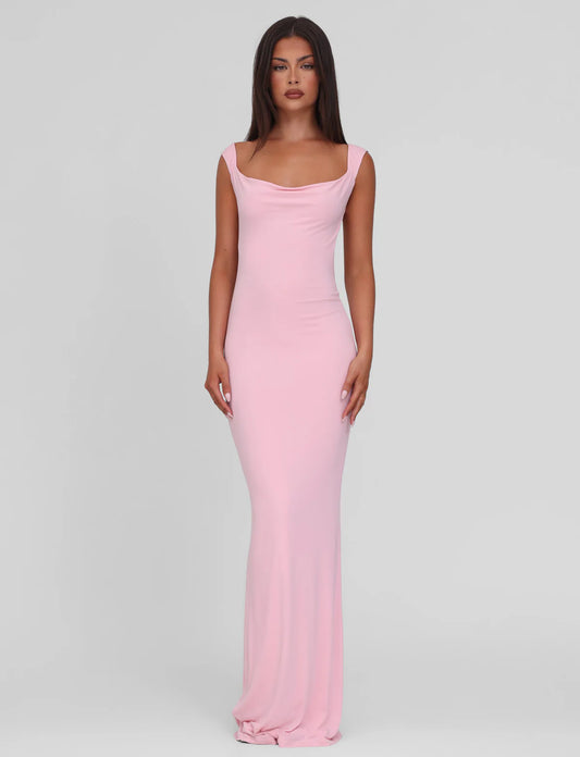 Spaghetti Strap Backless Bodycon with Bow Detail Dress