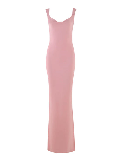 Spaghetti Strap Backless Bodycon with Bow Detail Dress