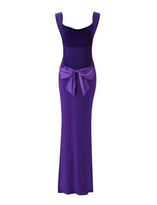 Spaghetti Strap Backless Bodycon with Bow Detail Dress