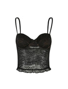 Spaghetti Strap Corset Lace Top and Skirt Set
