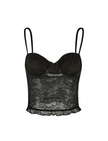 Spaghetti Strap Corset Lace Top and Skirt Set