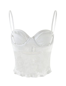 Spaghetti Strap Corset Lace Top and Skirt Set