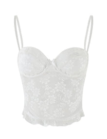 Spaghetti Strap Corset Lace Top and Skirt Set