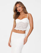 Spaghetti Strap Corset Lace Top and Skirt Set