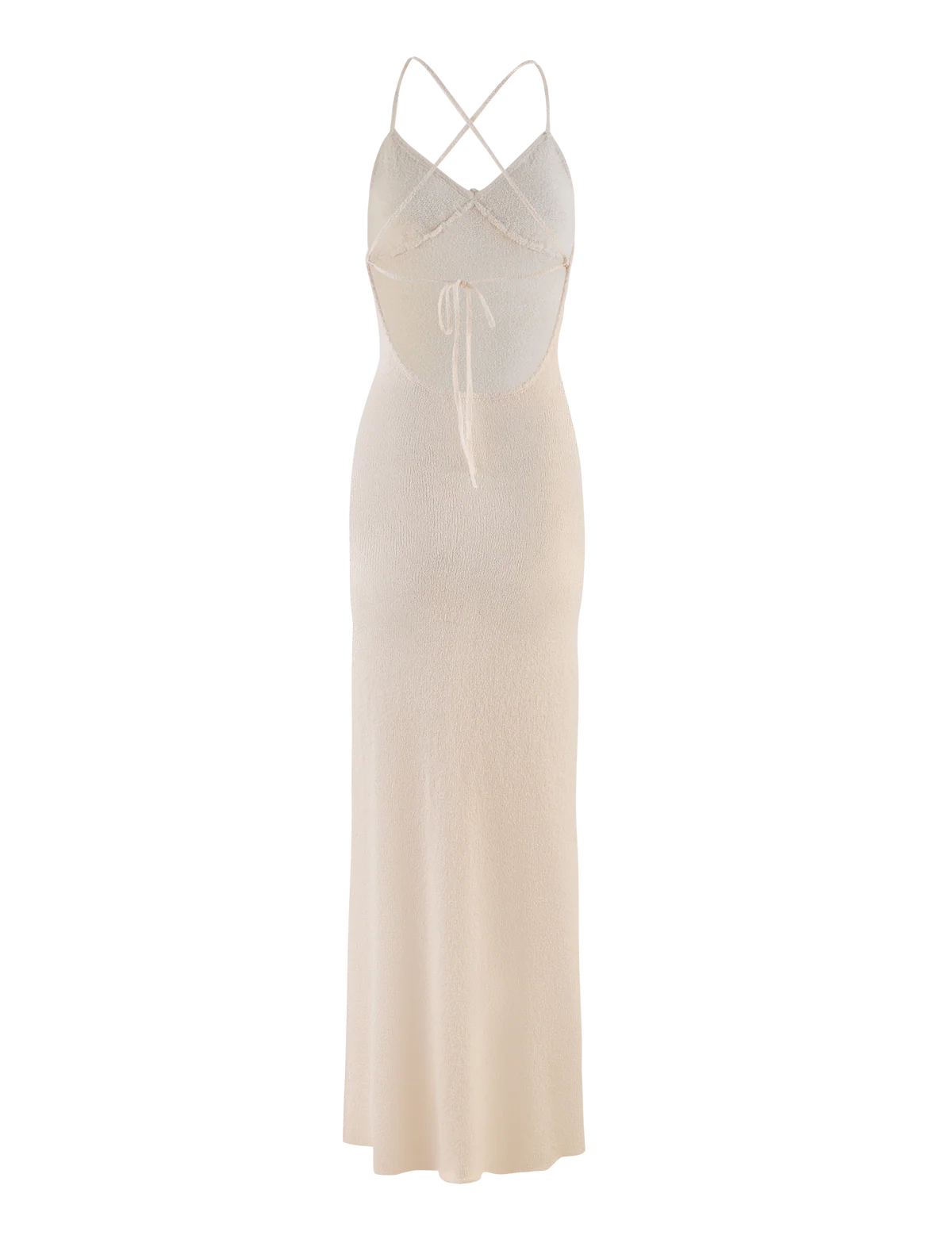 Spaghetti Strap Knit Vacation Dress with 3D Floral Bust Detail