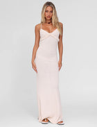 Spaghetti Strap Knit Vacation Dress with 3D Floral Bust Detail