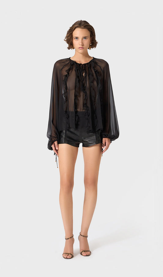 Georgette Blouse With Ruffles