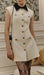 Tweed Contrast Collar Mini Dress