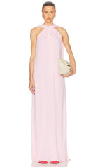 Twisted Georgette Gown Maxi Dress