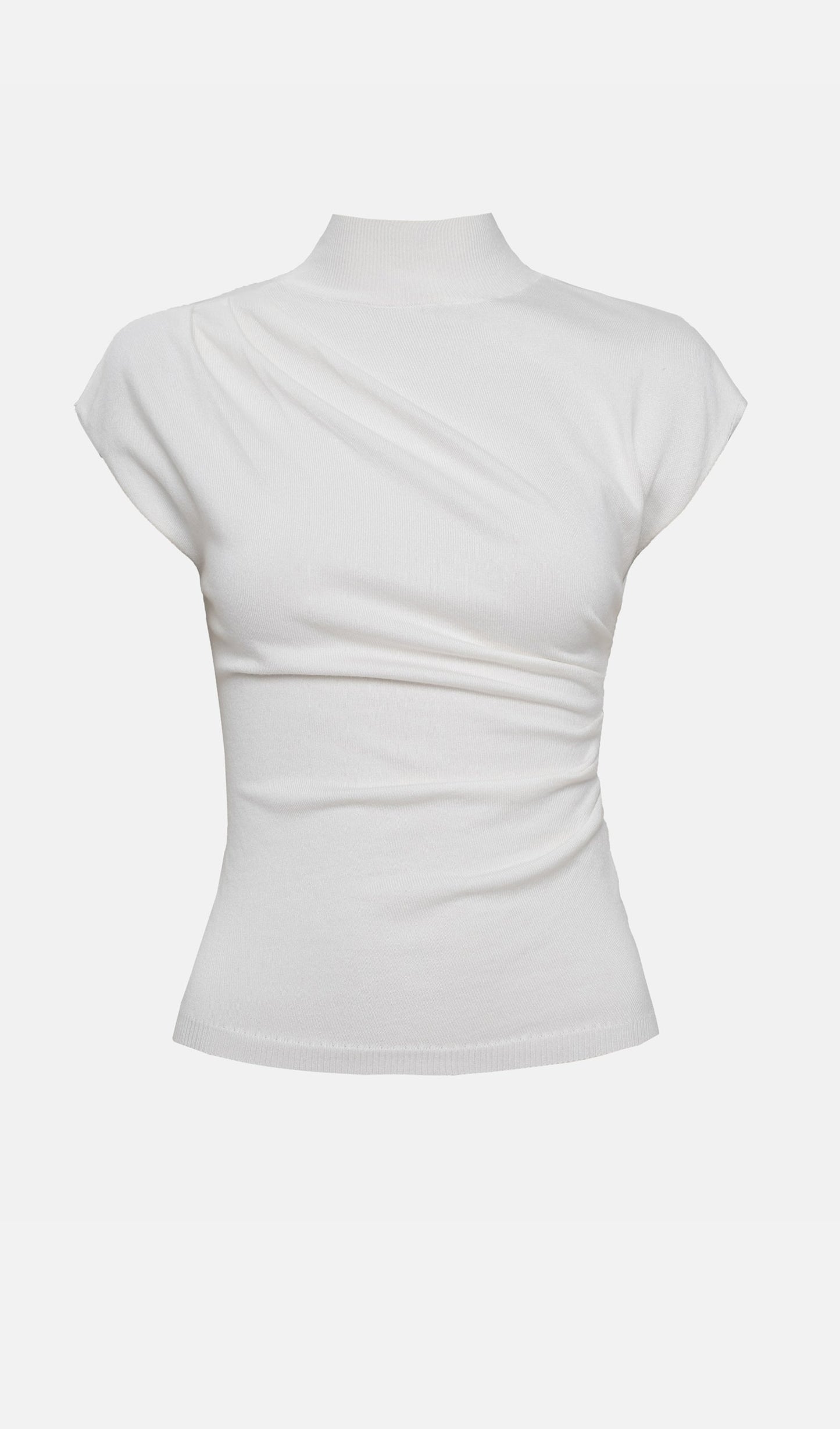 Sleeveless Knitted With Pleats Top