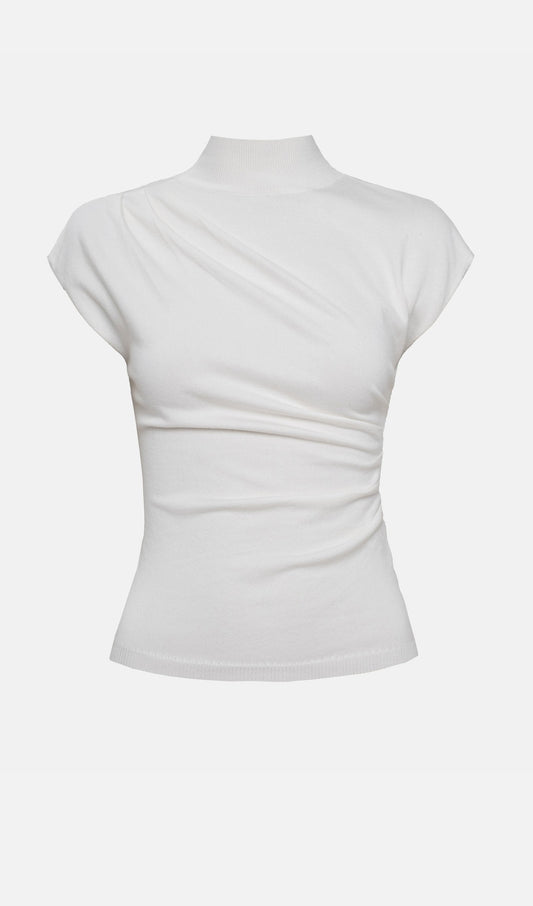 Sleeveless Knitted With Pleats Top