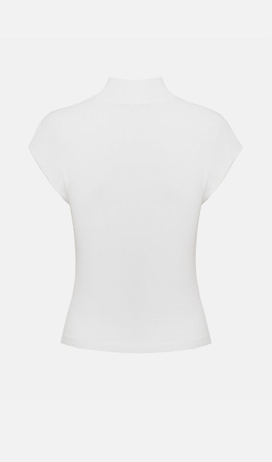 Sleeveless Knitted With Pleats Top