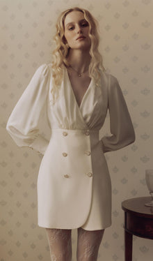 Combo With Wrap Bodice Mini Dress