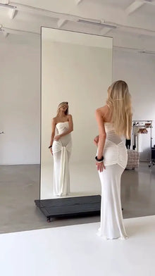 Strapless Twisted Fitted Maxi Dress