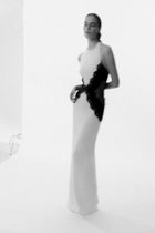 Crew-Neck Halter Backless Lace-Splicing Waist Side-Slit Dress