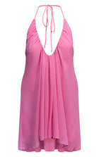 Halter-Tie Backless Chiffon Mini Dress