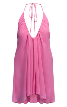 Halter-Tie Backless Chiffon Mini Dress