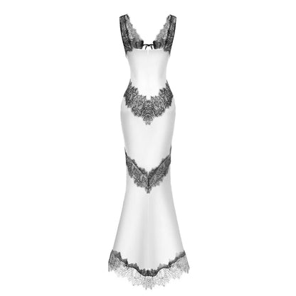 Lace Cutout Maxi Dress