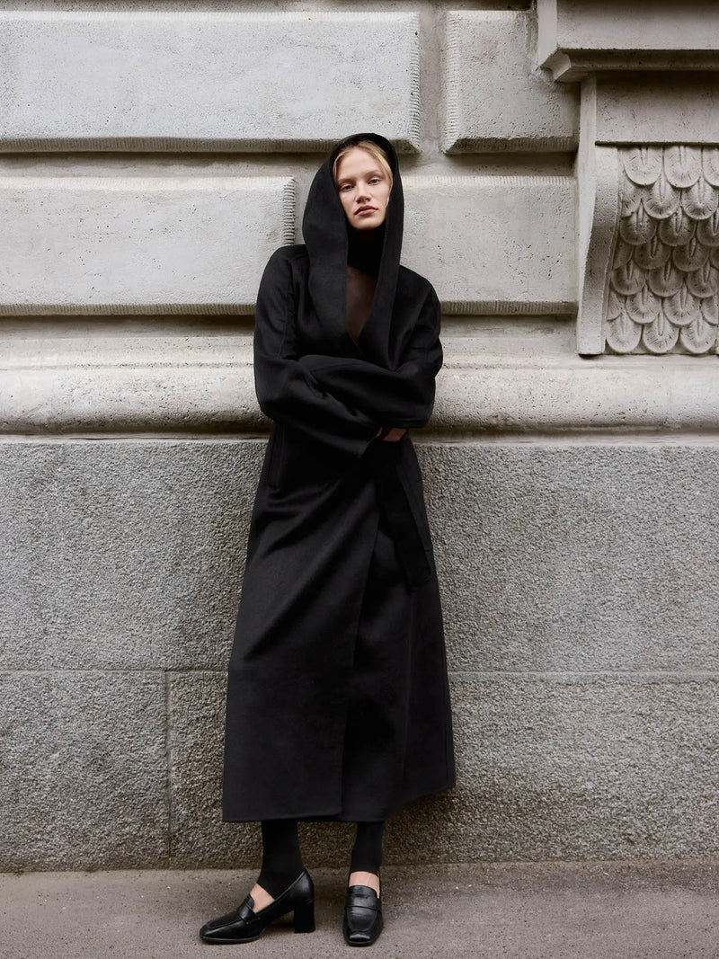 Hooded Double-Faced Wool Coat