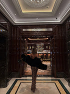 High-Neck Sleeveless Backless Ruched Leopard-Print Maxi Dress