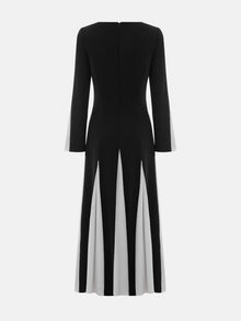 Knitted maxi dress with triangular inserts