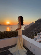 Strapless Bodycon Mesh Paneling Maxi Dres – Elegant Party & Evening Wear