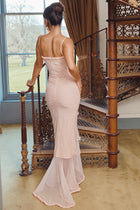 Spaghetti Strap Front Cutout Draped Hem Dress