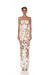 Strapless Floral Embroidered Gown