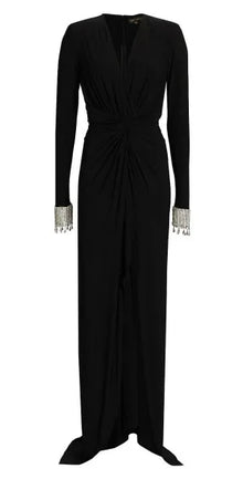 V-Neck Jersey Twist Maxi Dress