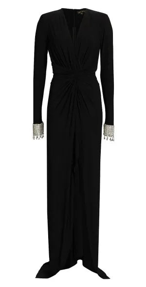 V-Neck Jersey Twist Maxi Dress