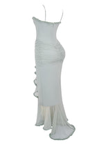 Spaghetti Strap Front Cutout Draped Hem Dress