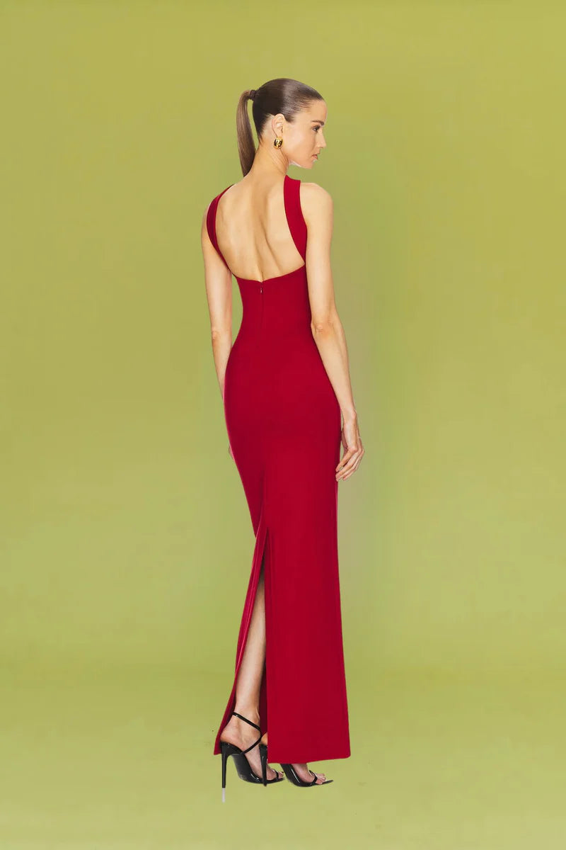 Neck-Wrap Strap Strapless Dress